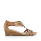 52080 Low Wedge Closed Back Lazercut Sandal