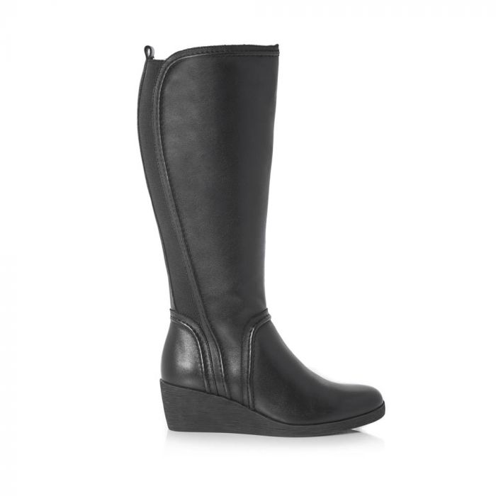 Long on sale wedge boots