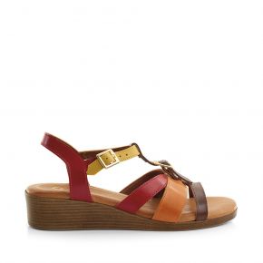 52301 GX&Co Medium Wedge Sling Back T-Bar Sandal